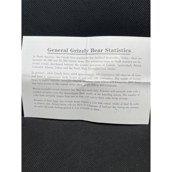 Hand Carved White Star Marble Grizzly Bear Family 3 pc Set Lot Jade Fish COA VTG - Picture 7 of 15